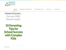 Tablet Screenshot of homeworkheadache.com